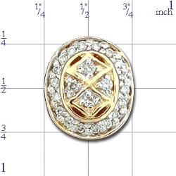 B3082 14K DIAMOND SLIDE 